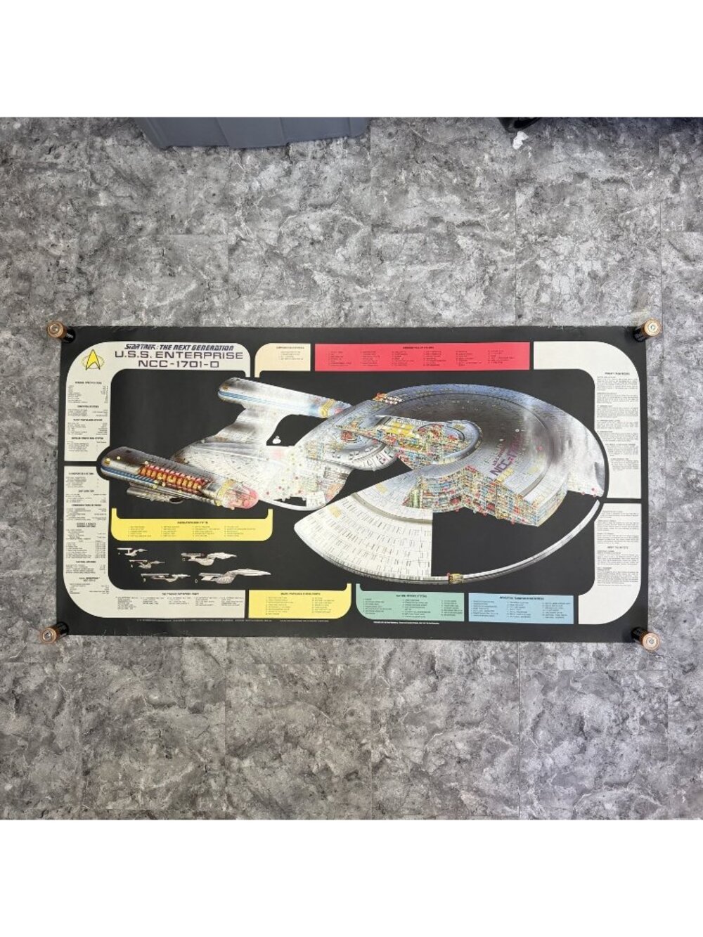 Star Trek: the Next Generation U.s.s. Enterprise NCC-1701-D 1991 Large Poster
